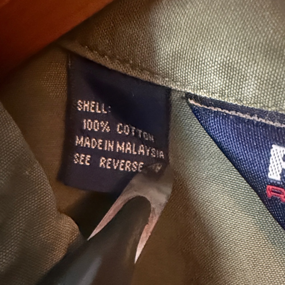 Vintage Polo Sport Ralph Lauren USA 67 Harrington Jacket Large Olive - Picture 9 of 10